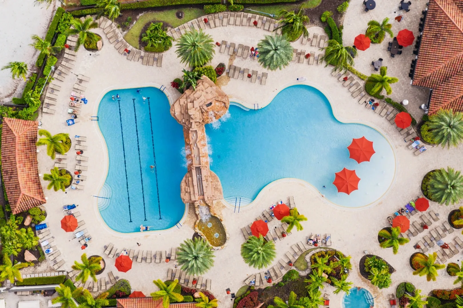 Aerial of the resort pool at Bonita National, Bonita Springs (official club site).