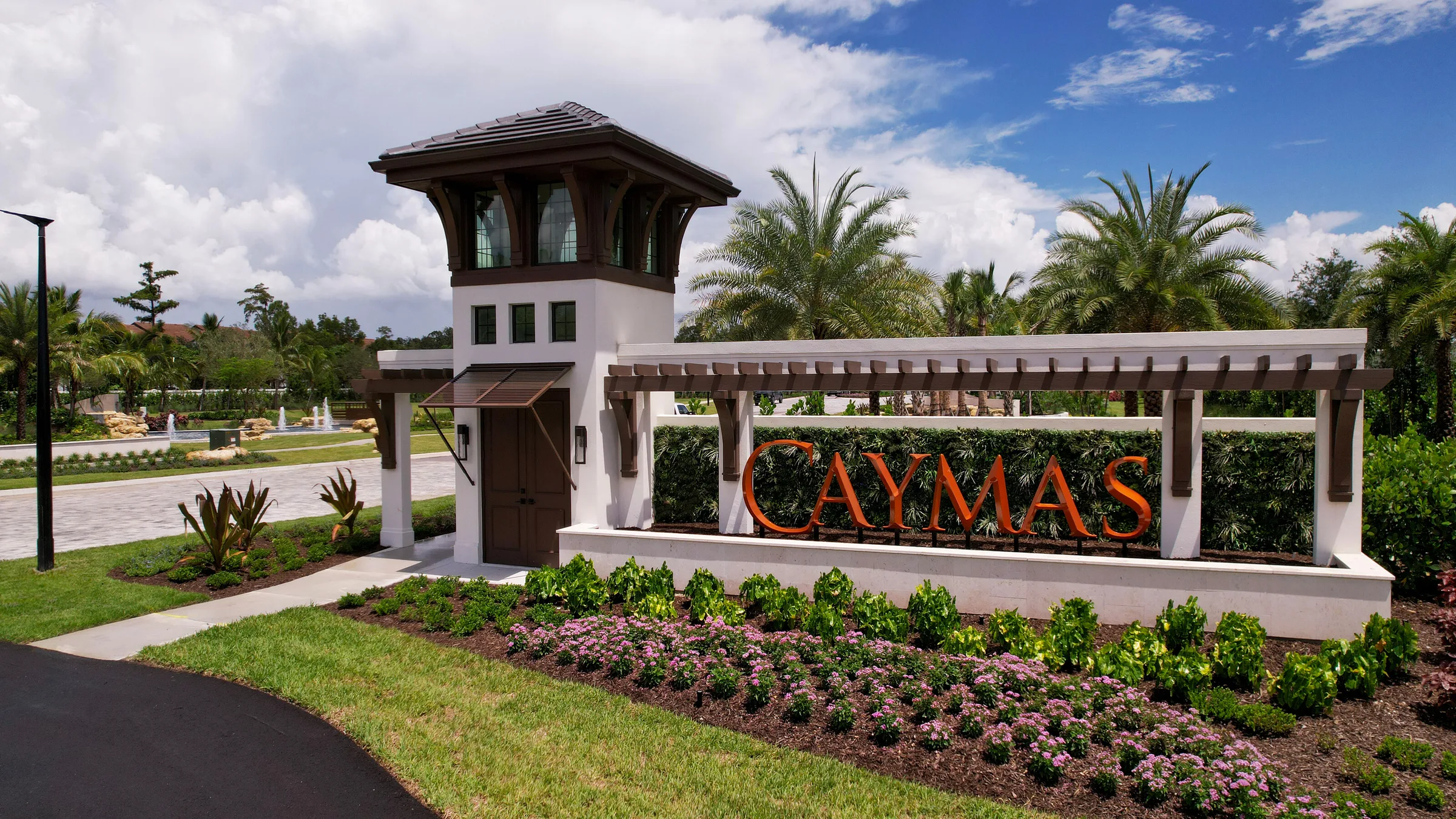 Caymas entrance monument and landscaping, Naples.