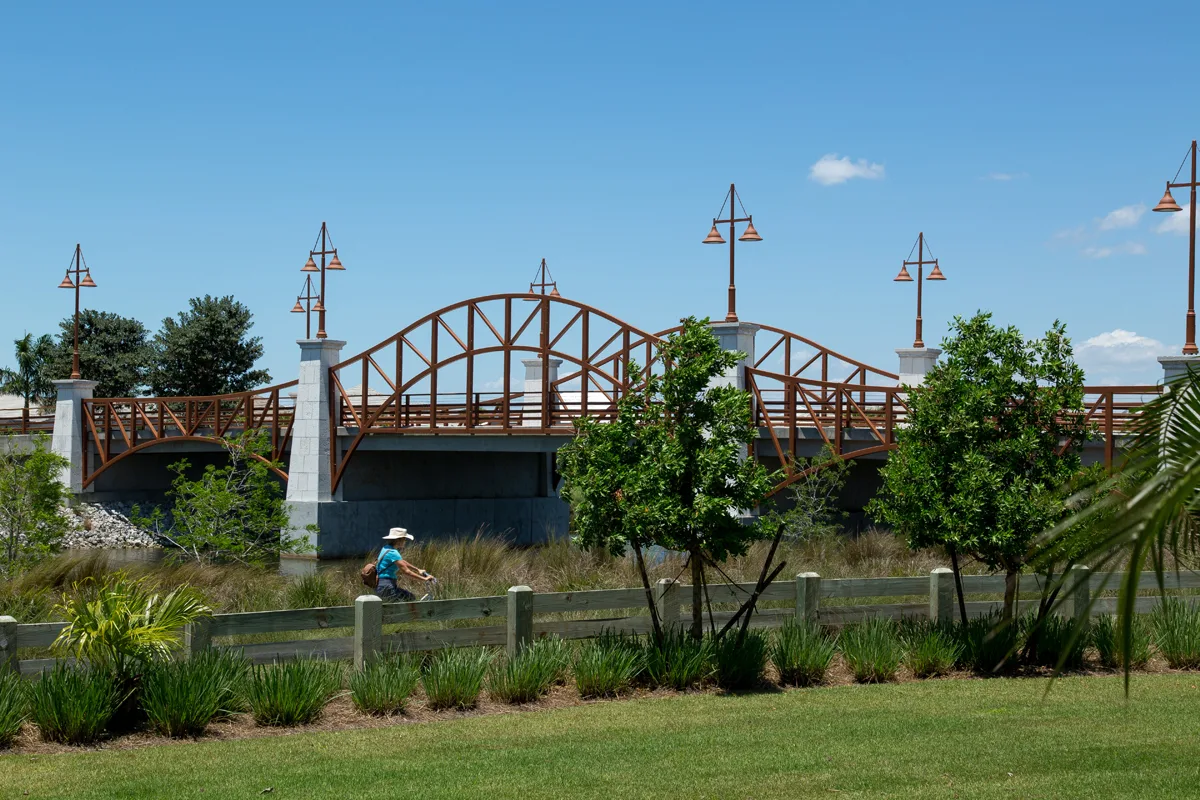 Bridge and waterway inside the community
