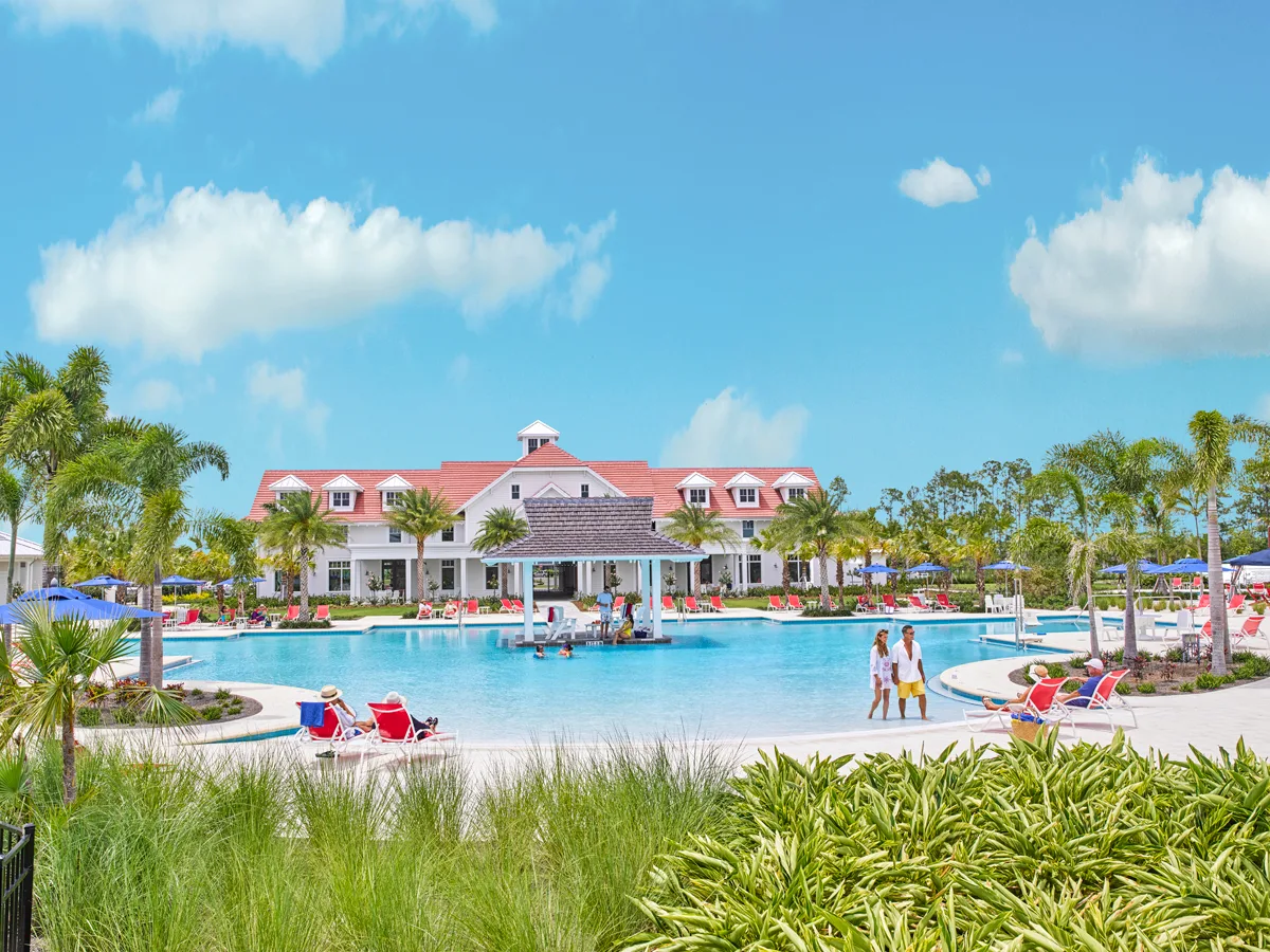 The Isles Club resort pool and clubhouse