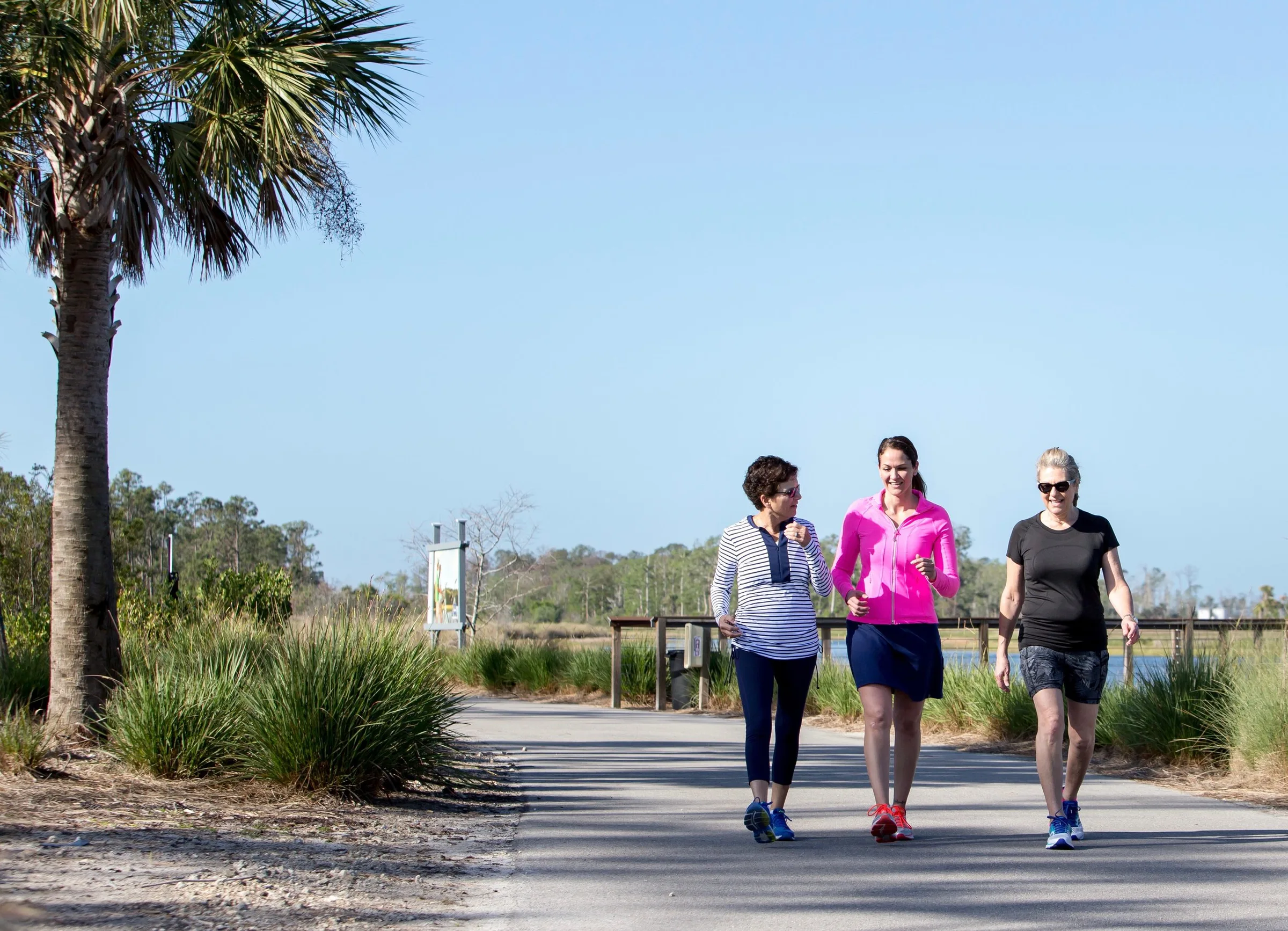 Walking the greenway trails