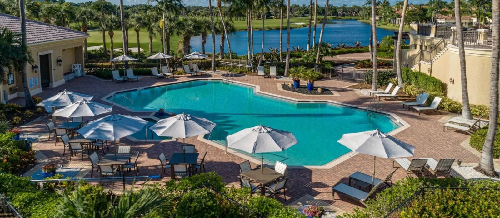 Resort style pool at the clubhouse, The Colony Golf and Country Club.