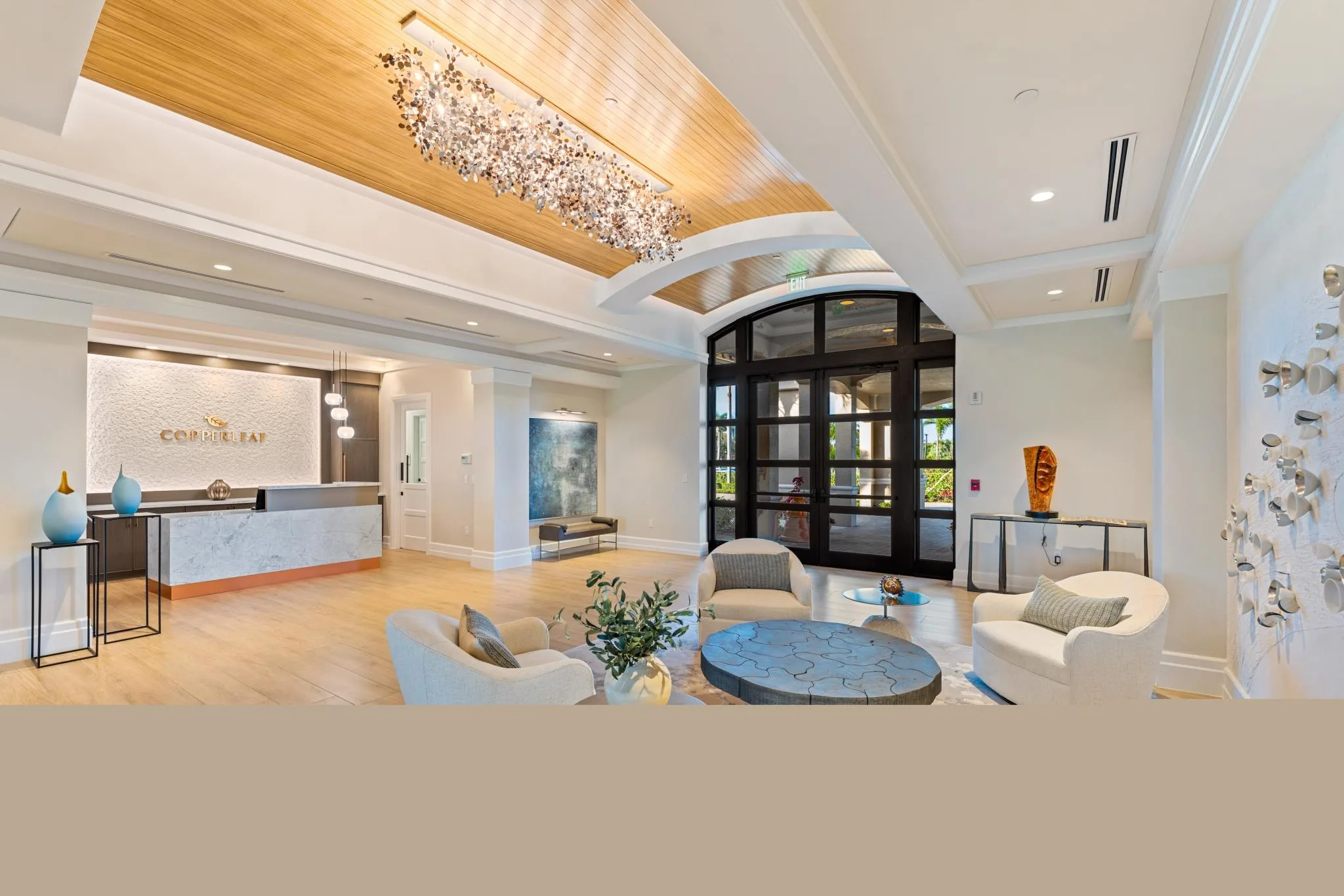 Clubhouse lobby / lounge at Copperleaf (official club site).