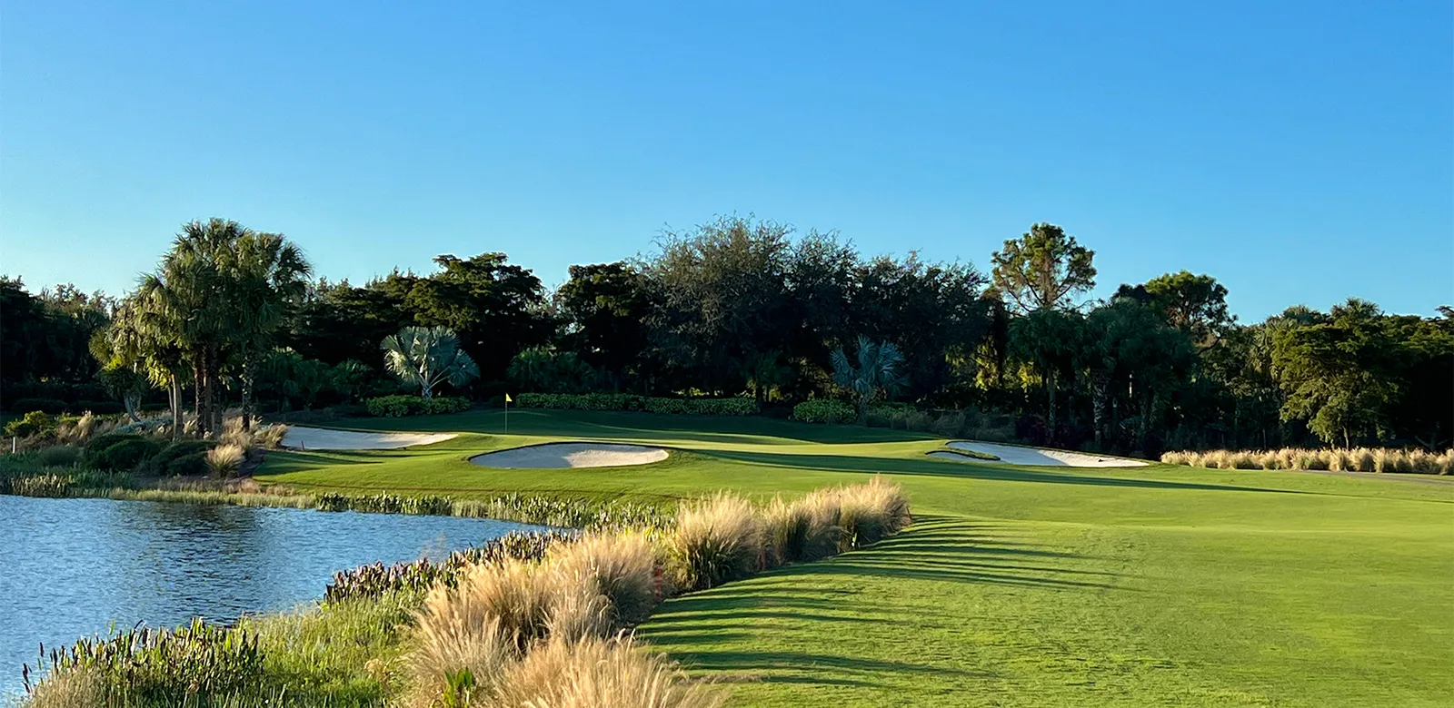 Golf hole / water hazard at Copperleaf (official club site).