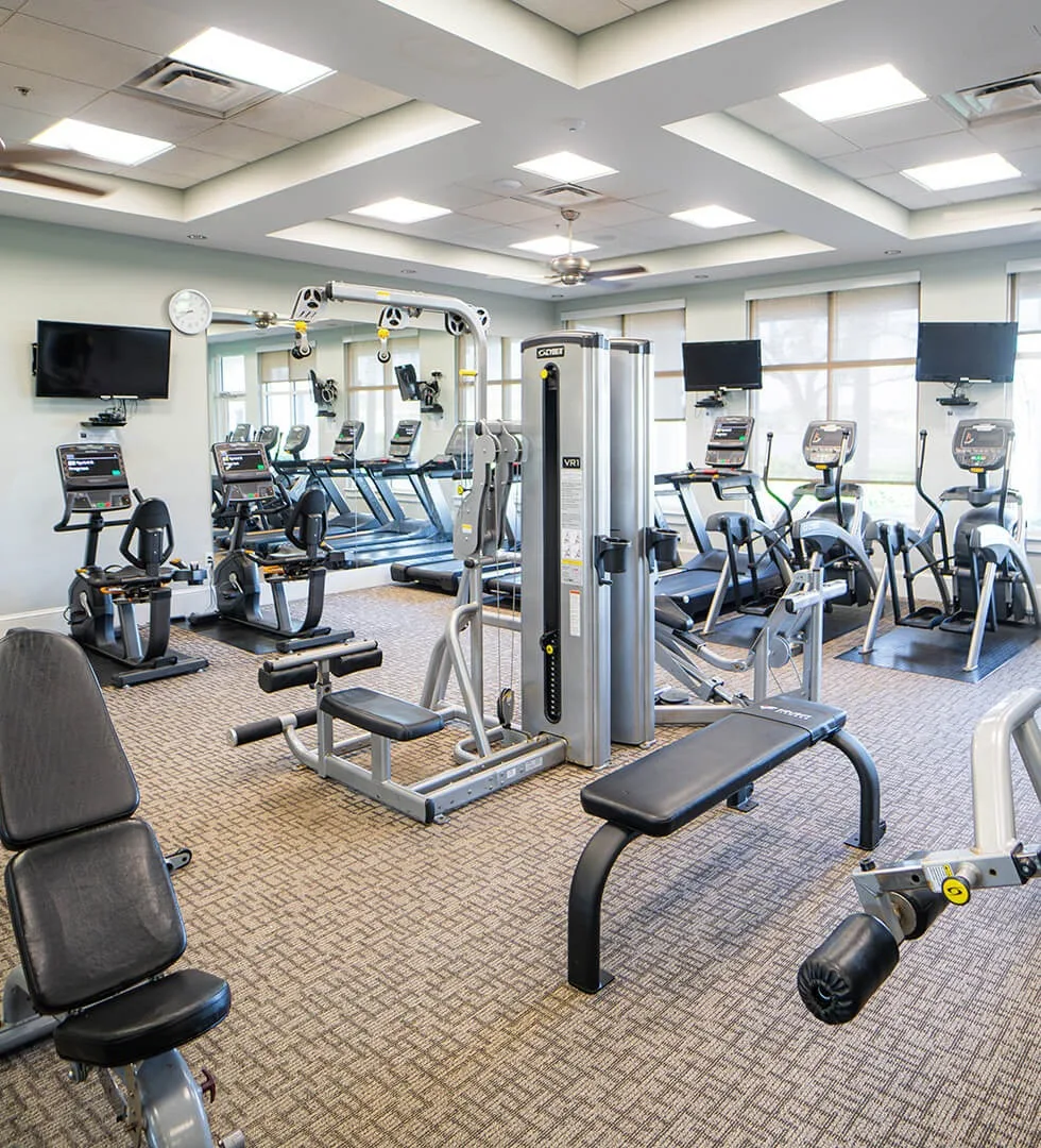 Fitness center at Spring Run, Estero (official club site).