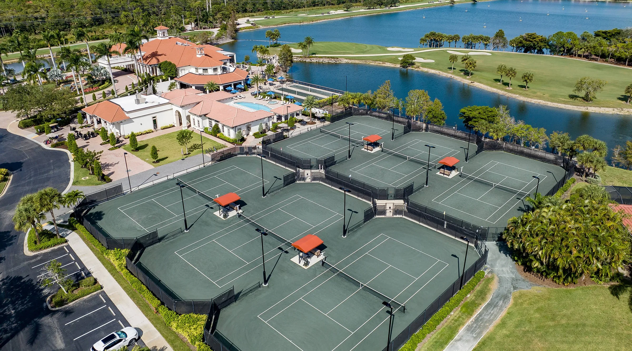 Aerial view of tennis courts at Vasari Country Club (official club site).