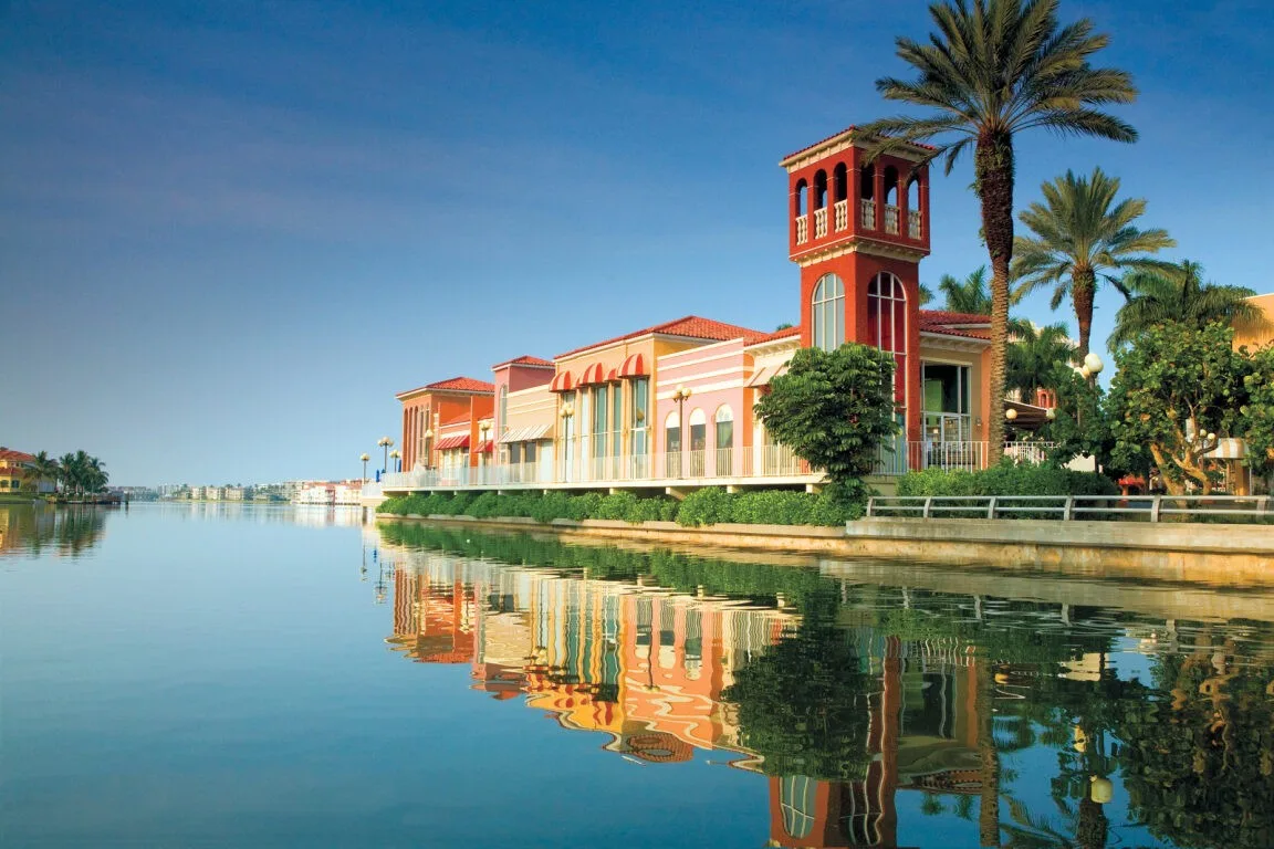 Venetian Village at Park Shore â€” waterfront shopping and dining (official association site).