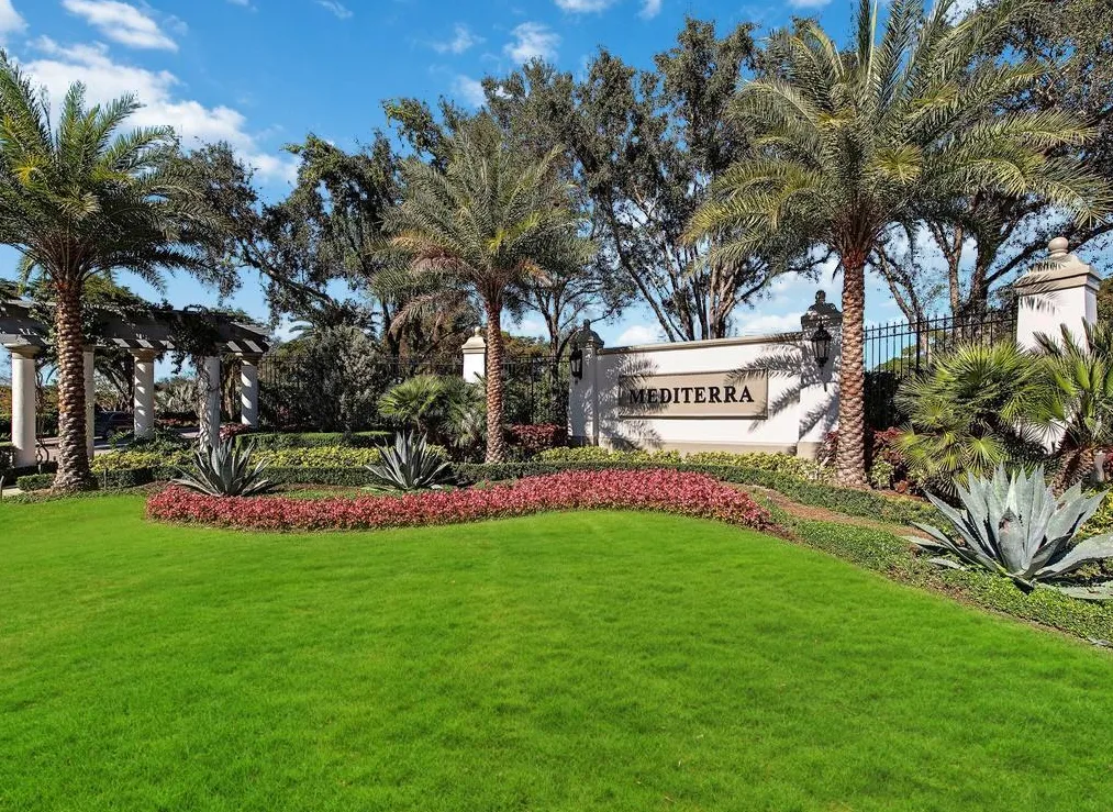 Mediterra entrance sign