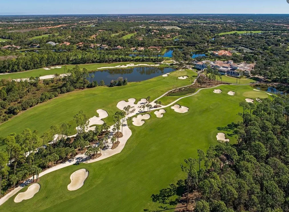 Mediterra golf course and clubhouse aerial