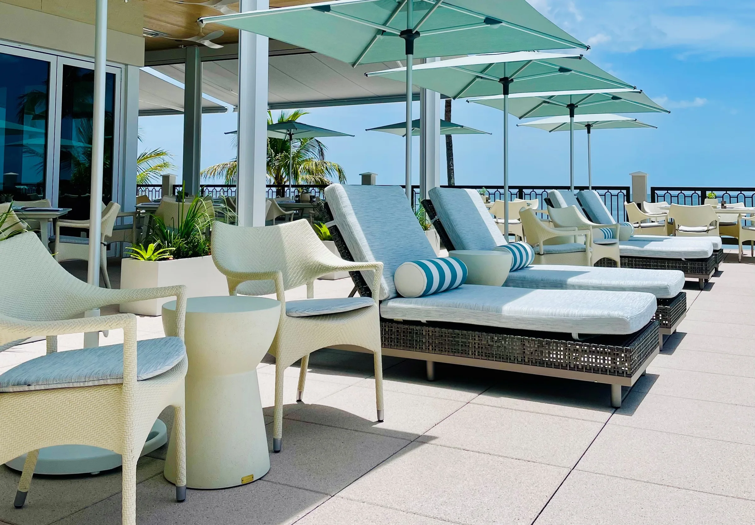 Pool lounge at the Mediterra Beach Club, Bonita Springs.