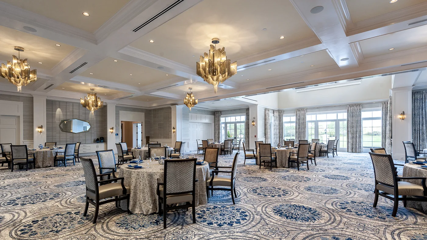Clubhouse dining room at The Club at Mediterra, Naples.