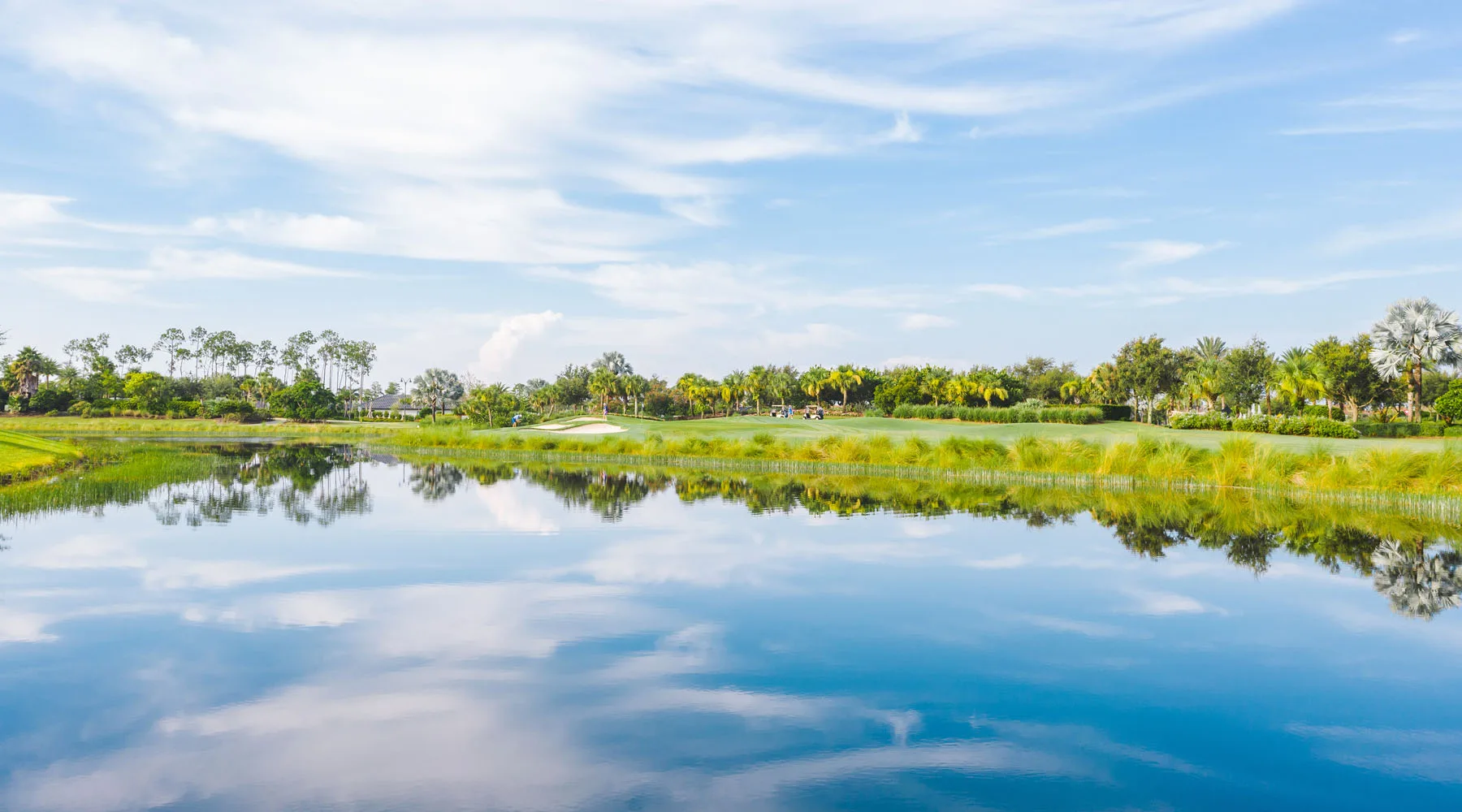 Lake and preserve view at Esplanade Golf and Country Club, Naples.