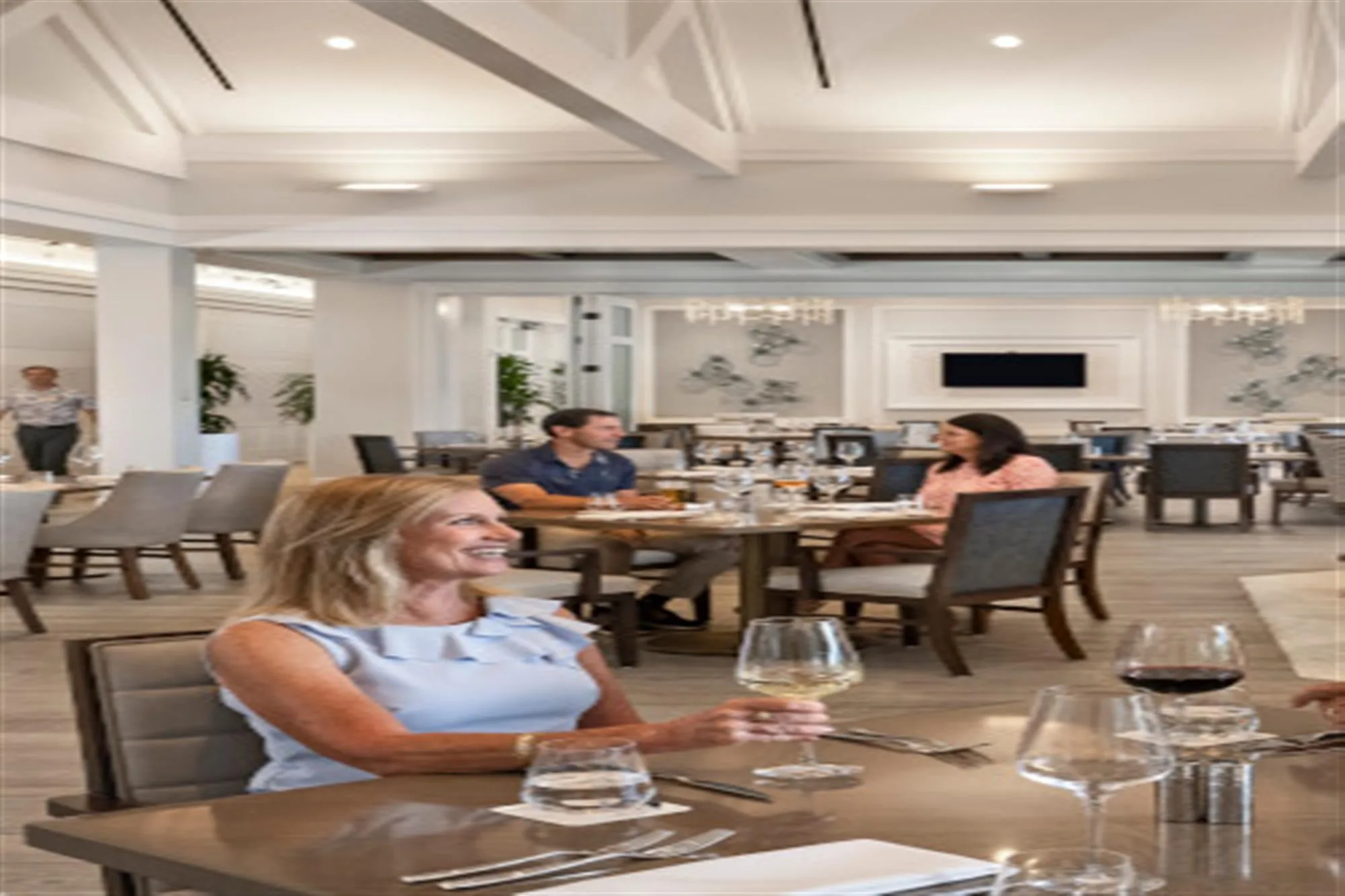 Clubhouse dining room amenity at TwinEagles Club (official ClubEssential site).