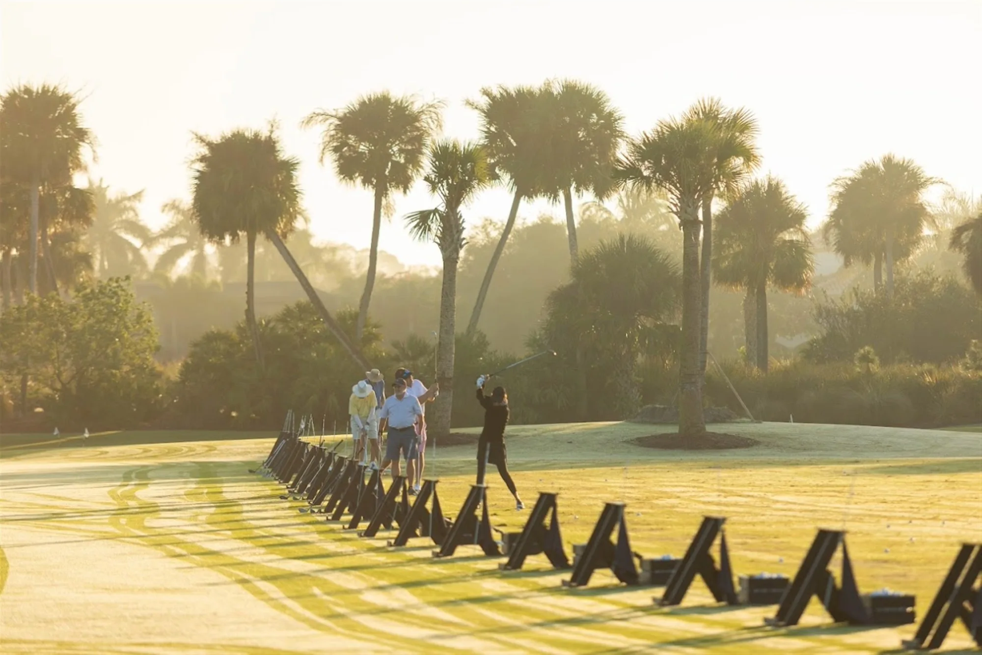Driving range practice amenity at TwinEagles Club, Naples (official).