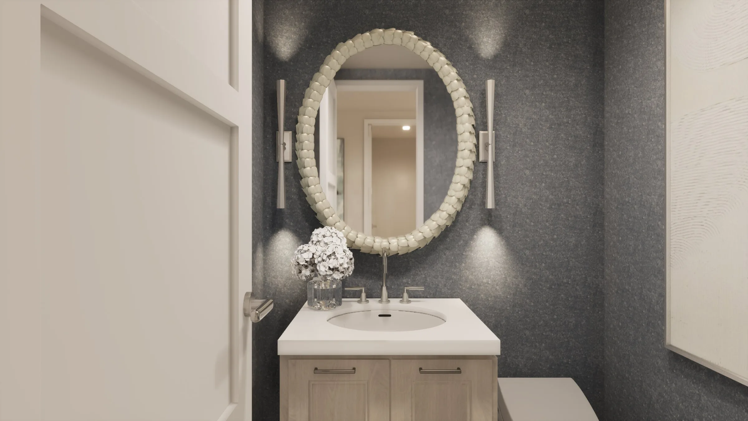 Powder room rendering, The Ritz-Carlton Residences Naples (official developer gallery).