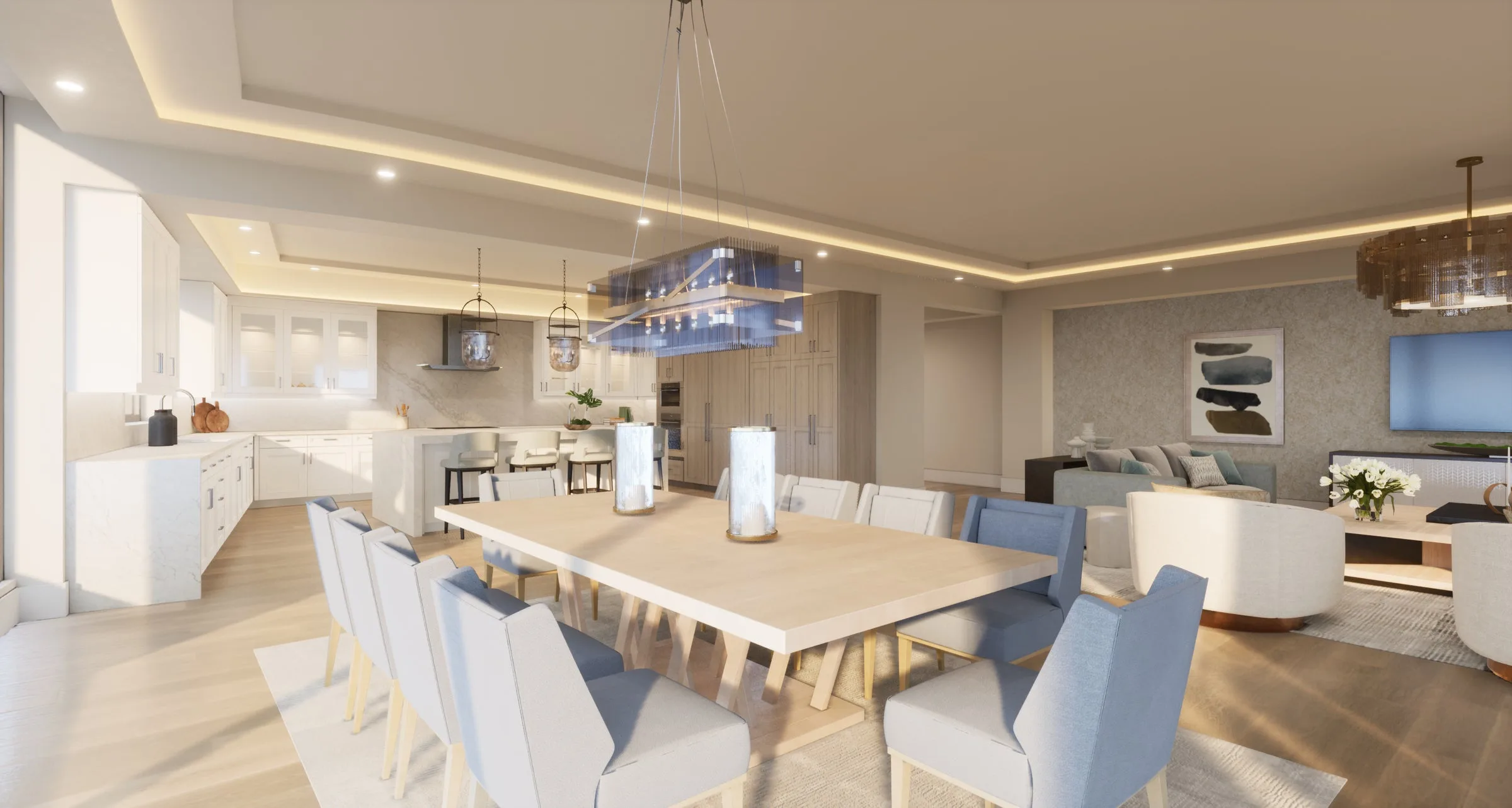 Tower residence interior rendering, The Ritz-Carlton Residences Naples (official developer gallery).