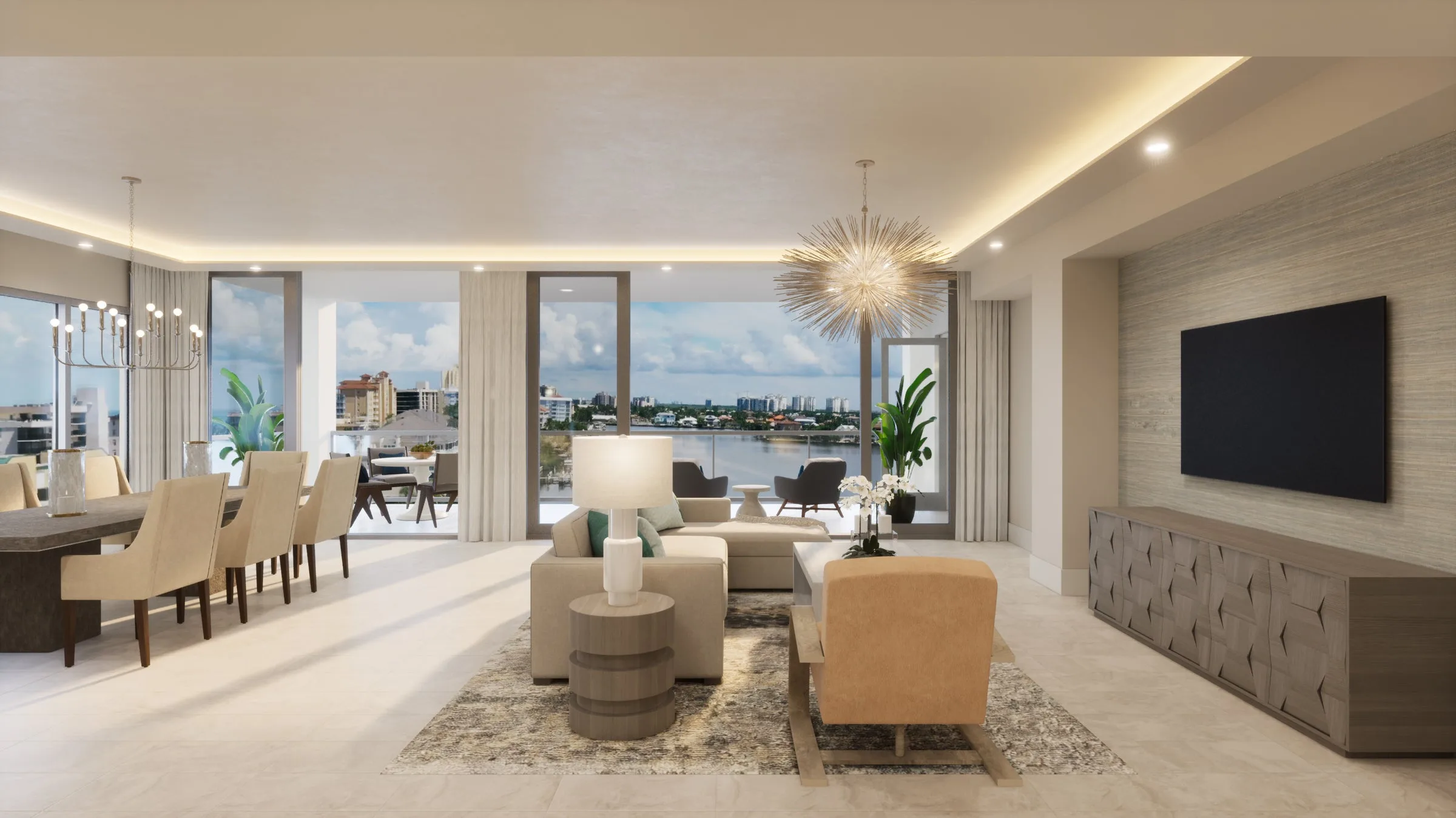Residence interior finish rendering, The Ritz-Carlton Residences Naples (official).
