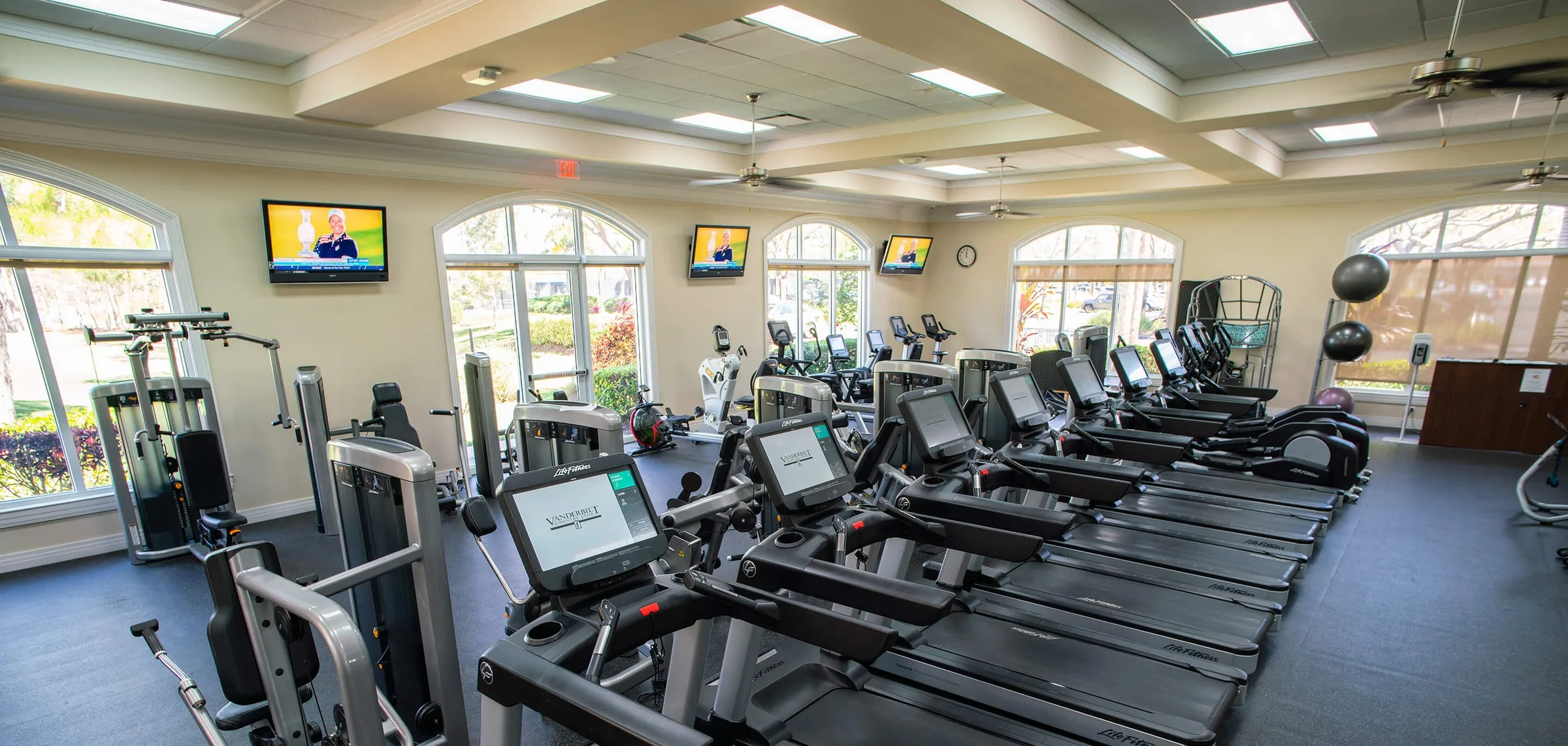 Fitness center at Vanderbilt Country Club, Naples (official club site).