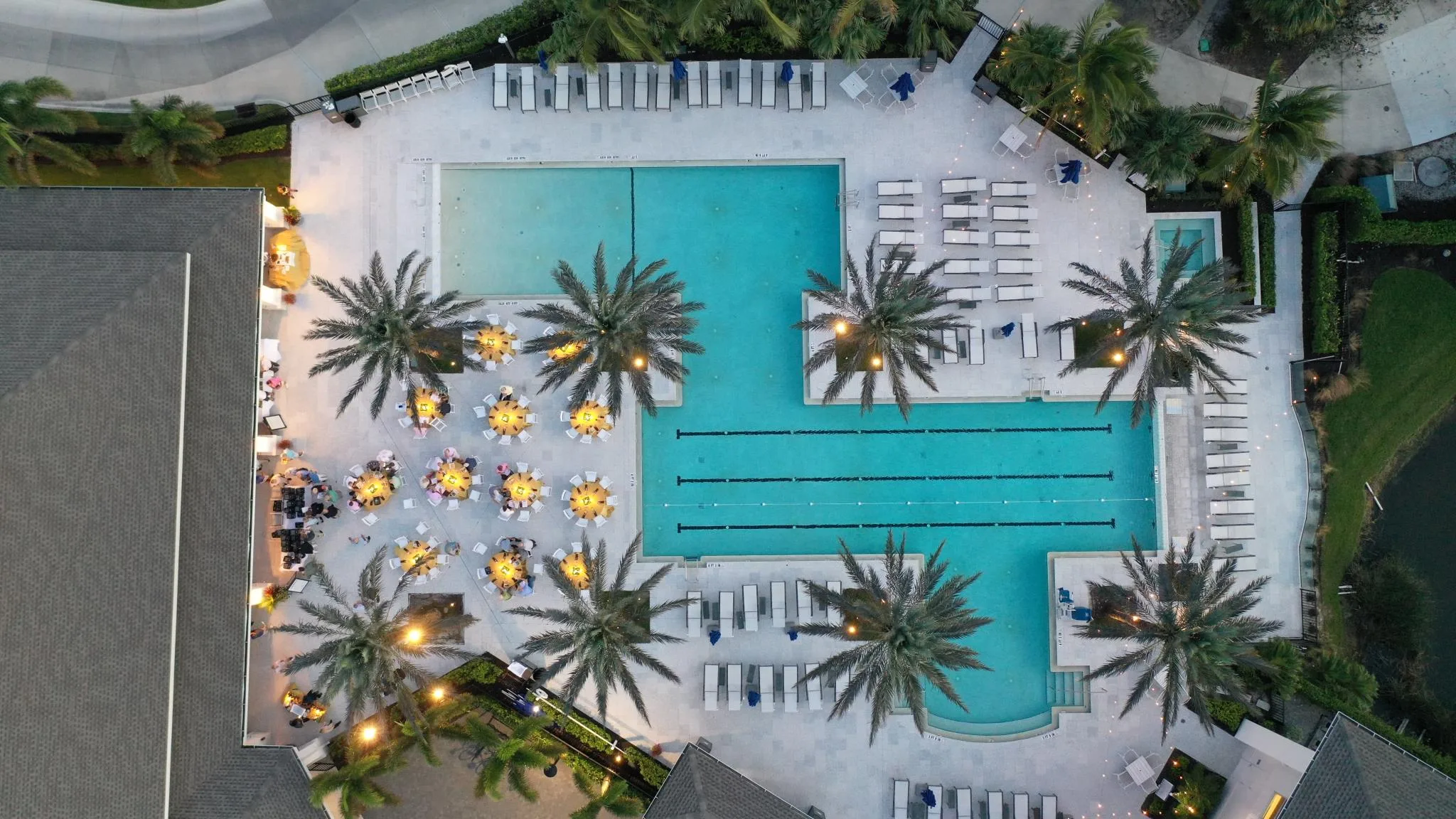 Tennis courts aerial amenity at Wyndemere Country Club (official).