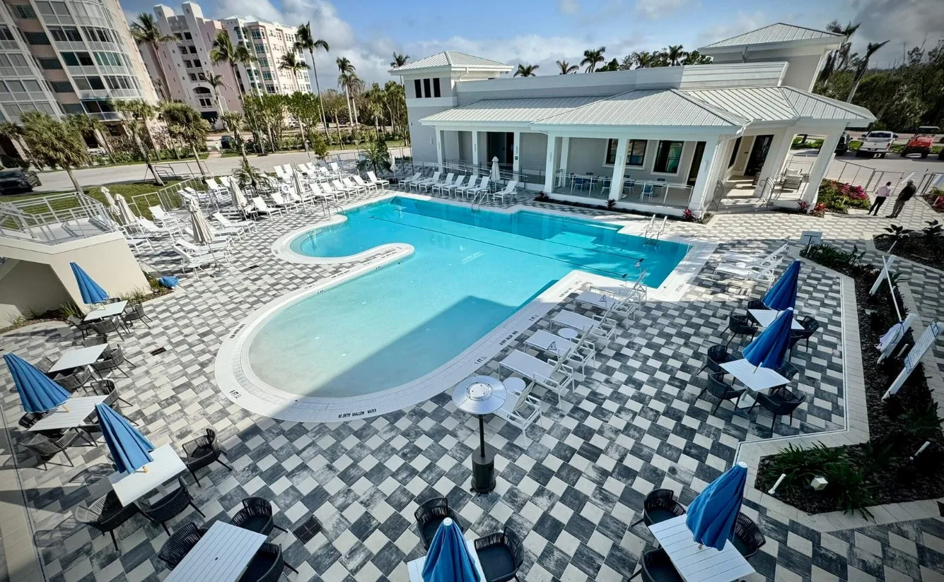 Resort-style pool and deck at Olde Cypress (official club site).