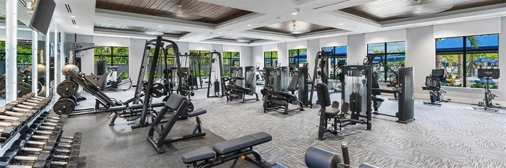 Fitness center at Valencia Trails, Naples.