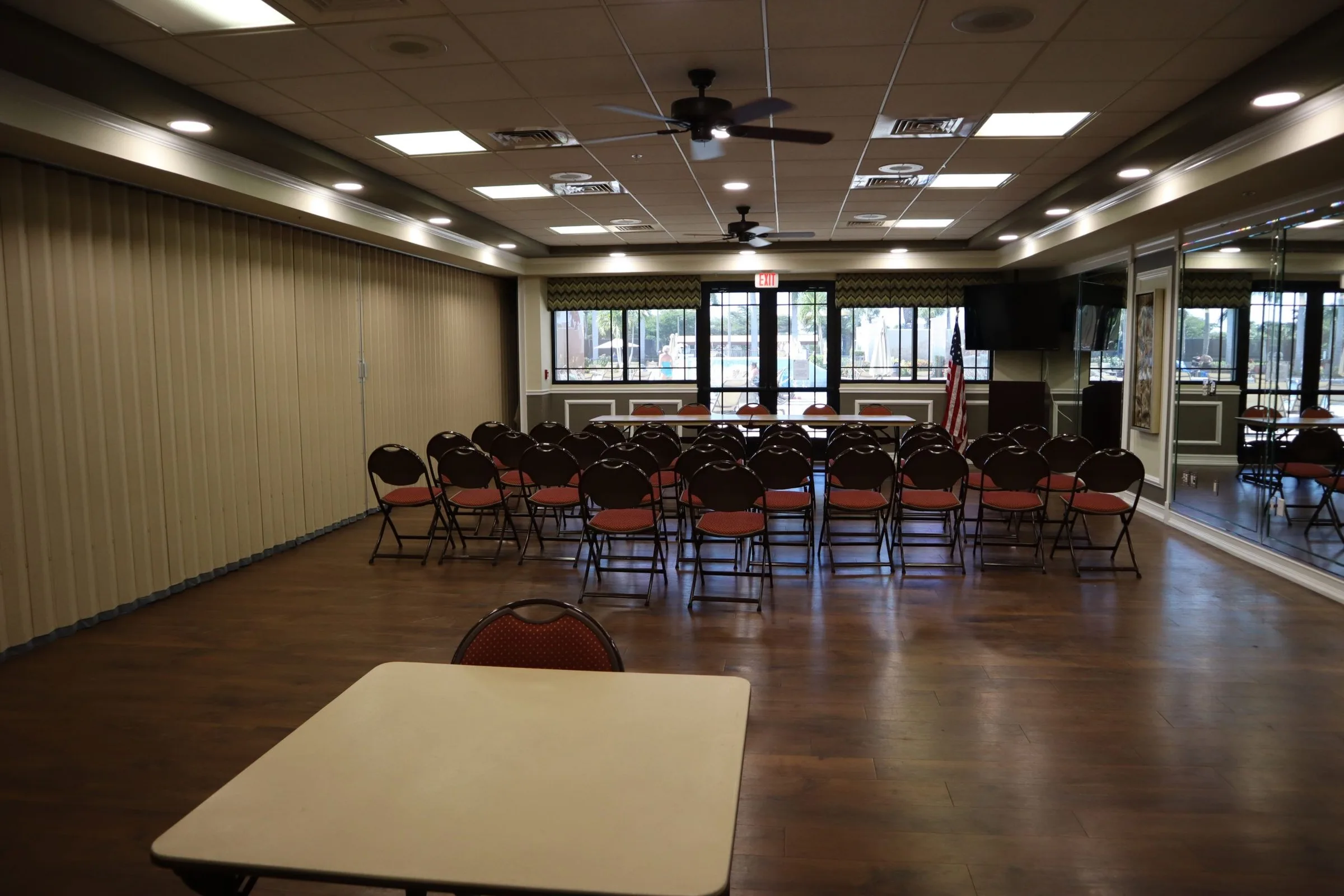 Community room in the Bella Terra clubhouse.