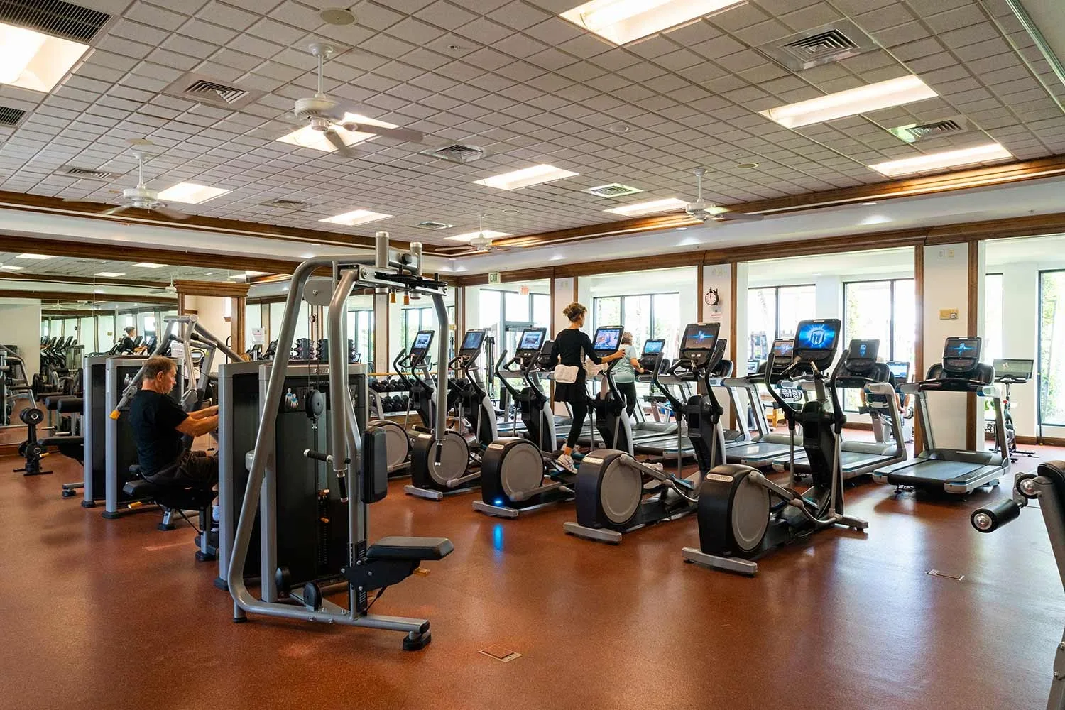 Fitness center.