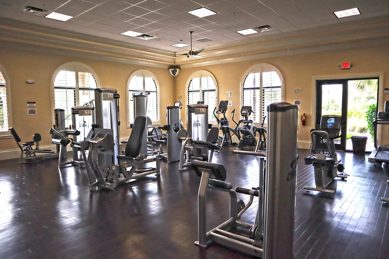 Clubhouse fitness center at The Preserve at Corkscrew, Estero (official HOA site).