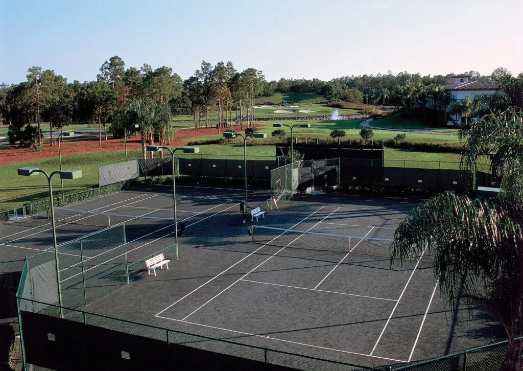 Tennis courts at Lely Resort Golf and Country Club, Naples.
