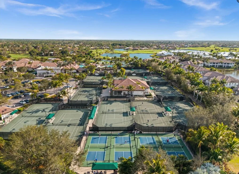 The Players Club & Spa tennis and pickleball courts, part of Lely Resort's optional club membership