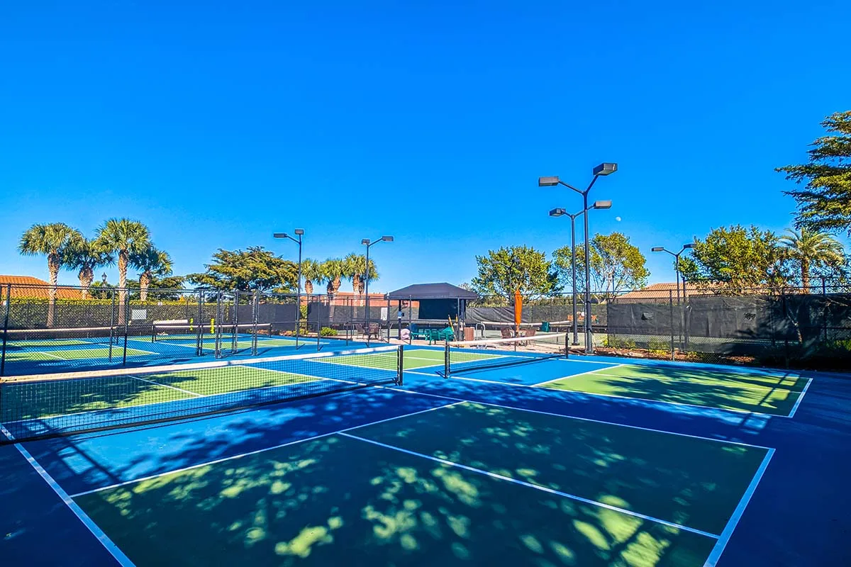 Pickleball courts at Esplanade at Hacienda Lakes, Naples.