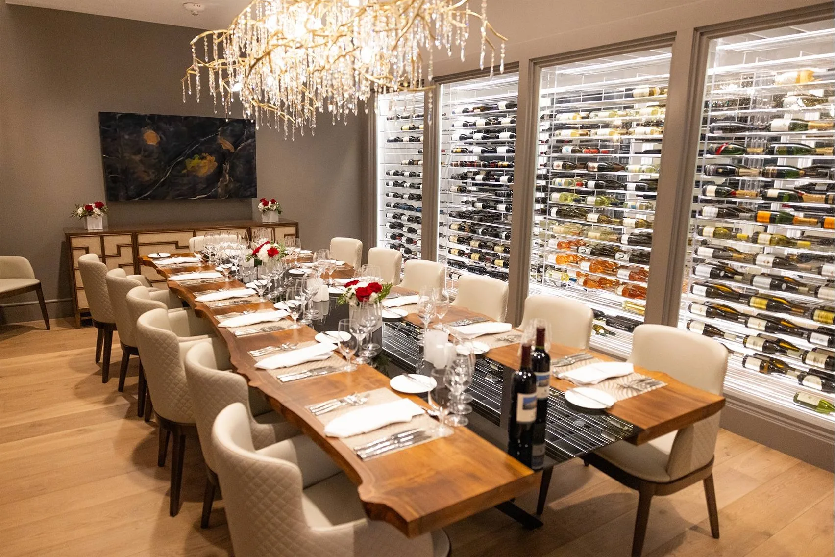 Private wine dining room at Windstar on Naples Bay clubhouse (official).