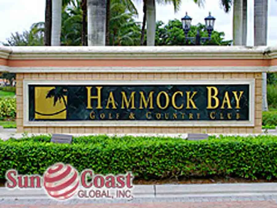 Hammock Bay Golf & Country Club entrance monument