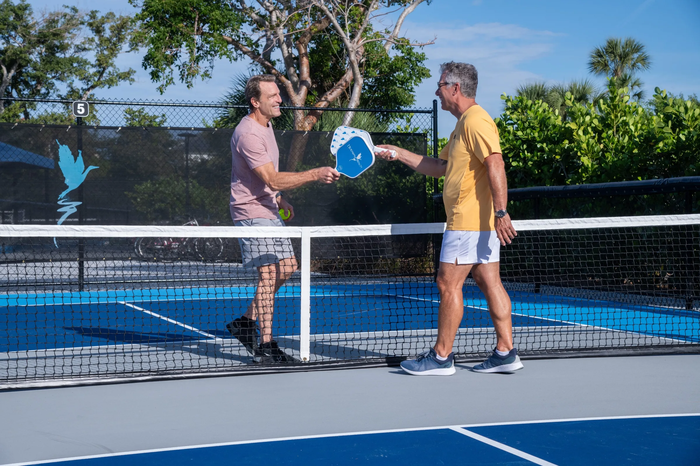 Pickleball courts amenity at Hideaway Beach Club, Marco Island (official club site).
