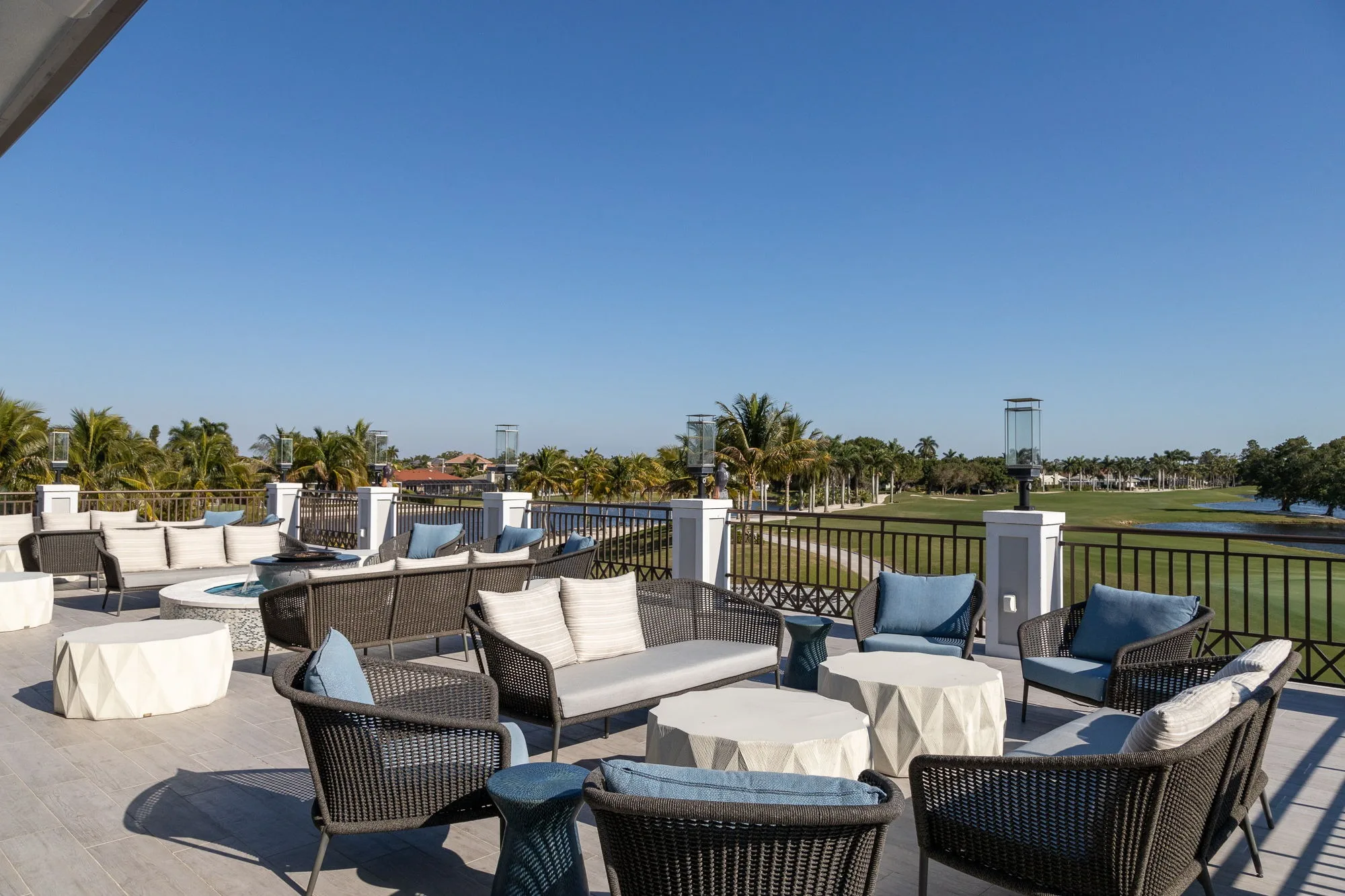 Sunset deck / patio amenity at Island Country Club (official club site).
