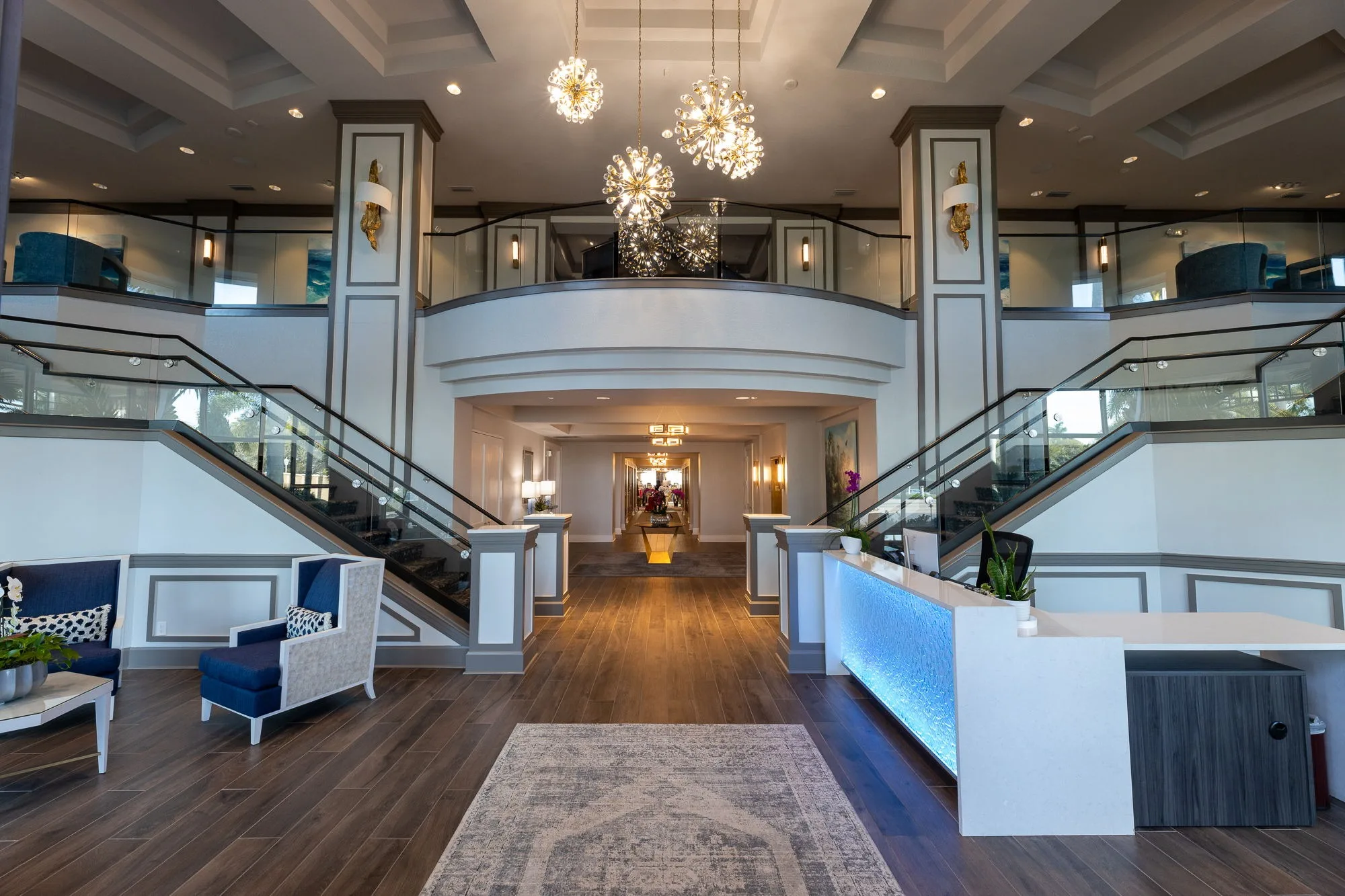 Clubhouse lobby interior at Island Country Club, Marco Island (official).