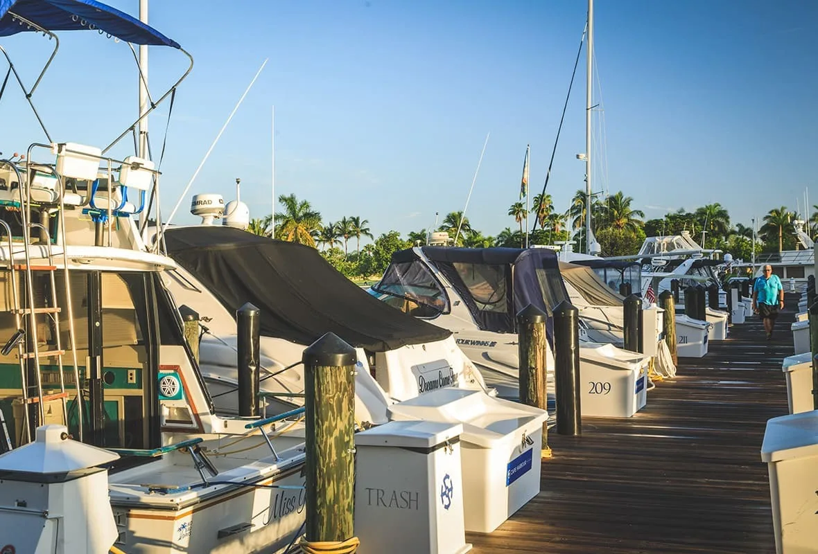 Marina docks and yachts at Cape Harbour, Cape Coral (official Safe Harbor Cape Harbour marina site).
