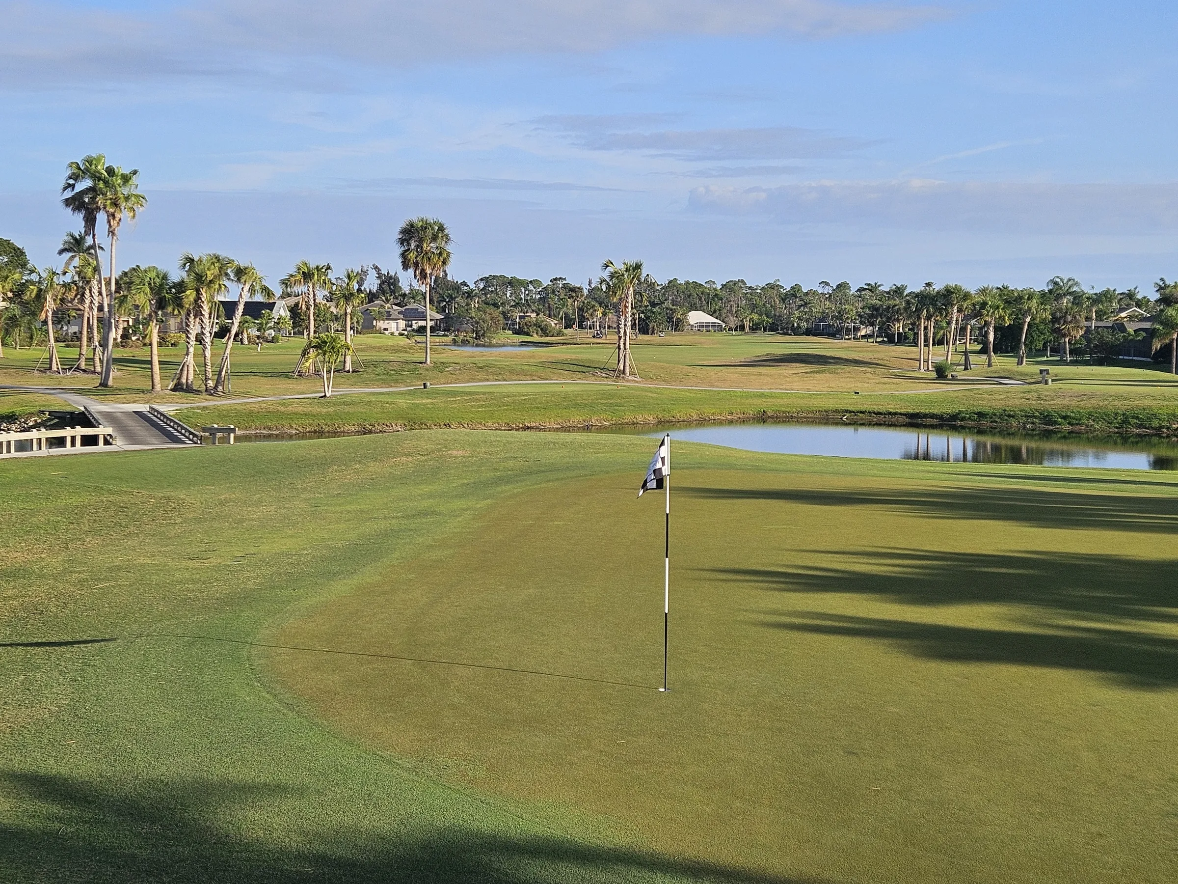 Fairway and green with lake at Cape Royal Golf Club, Cape Coral (official club site).