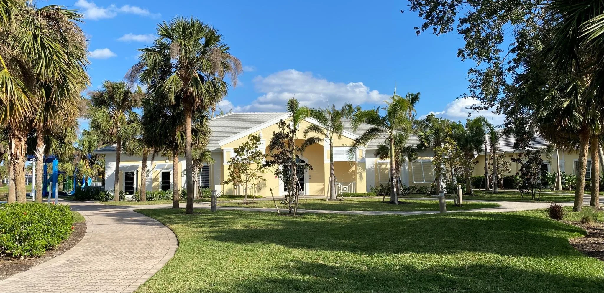 Community center exterior at Sandoval, Cape Coral (official community site).