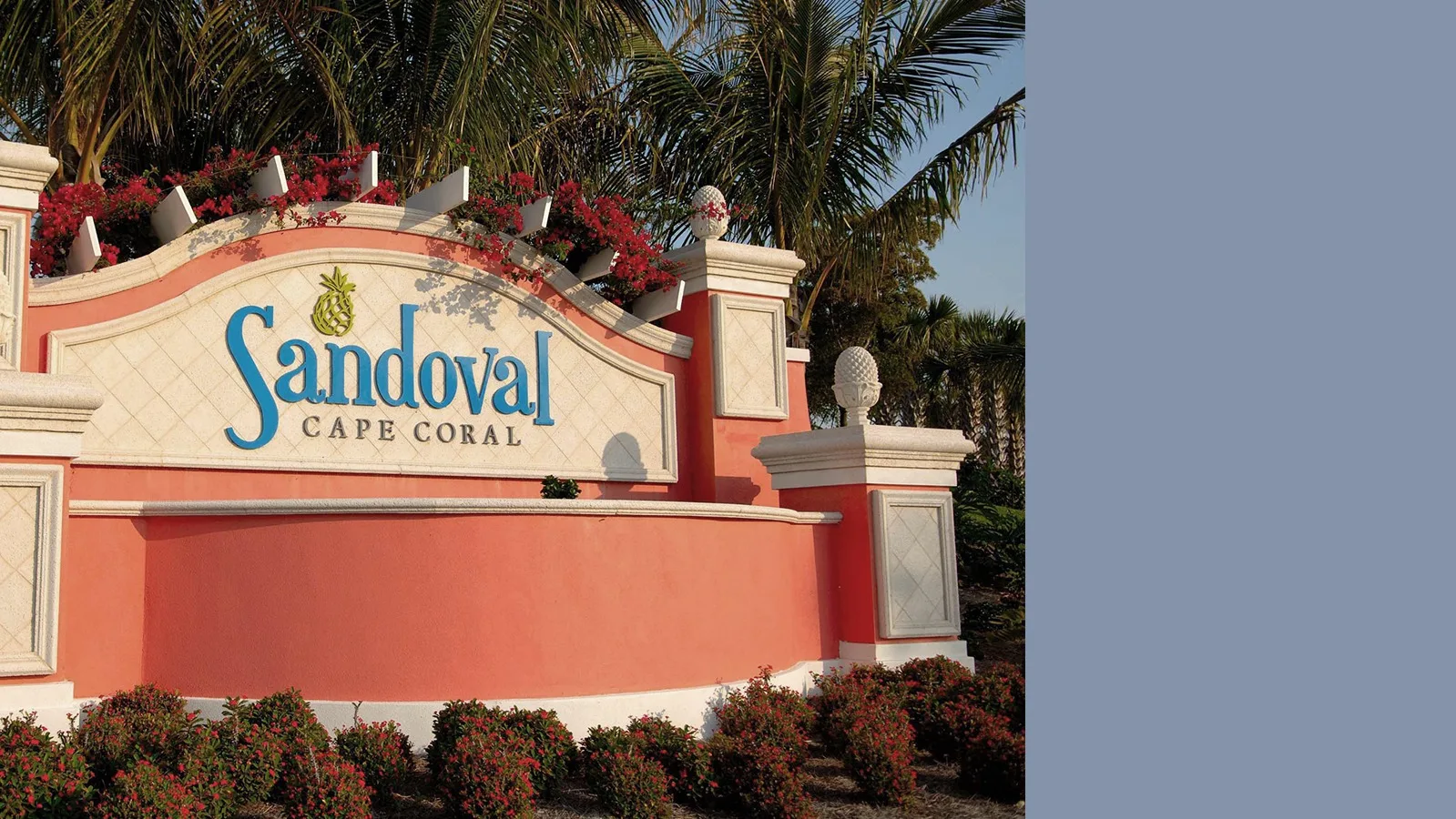 Sandoval entrance monument, Cape Coral (official community site).