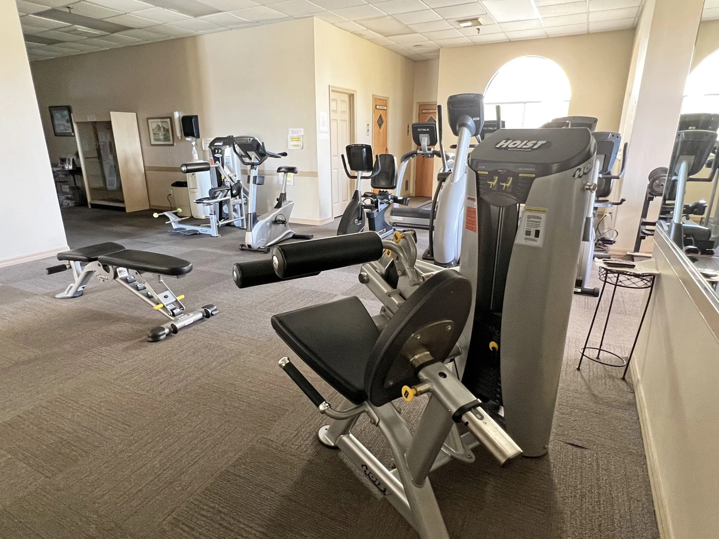 Fitness center at the Sabal Springs clubhouse, North Fort Myers (official HOA site).