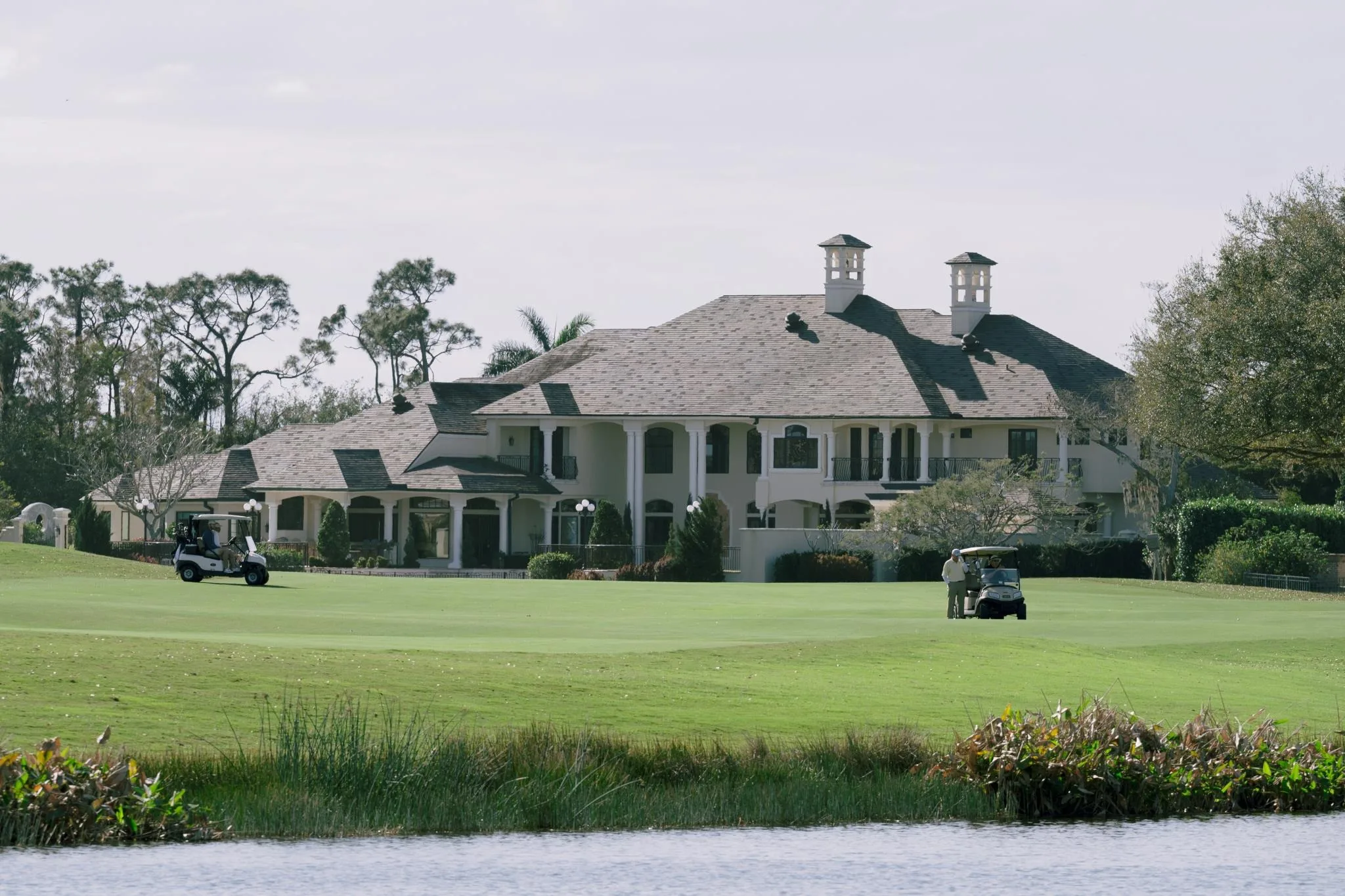 Clubhouse across the fairway at Fiddlesticks Country Club (official).