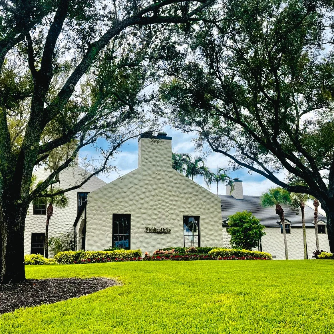 Club building exterior at Fiddlesticks Country Club, Fort Myers (official).
