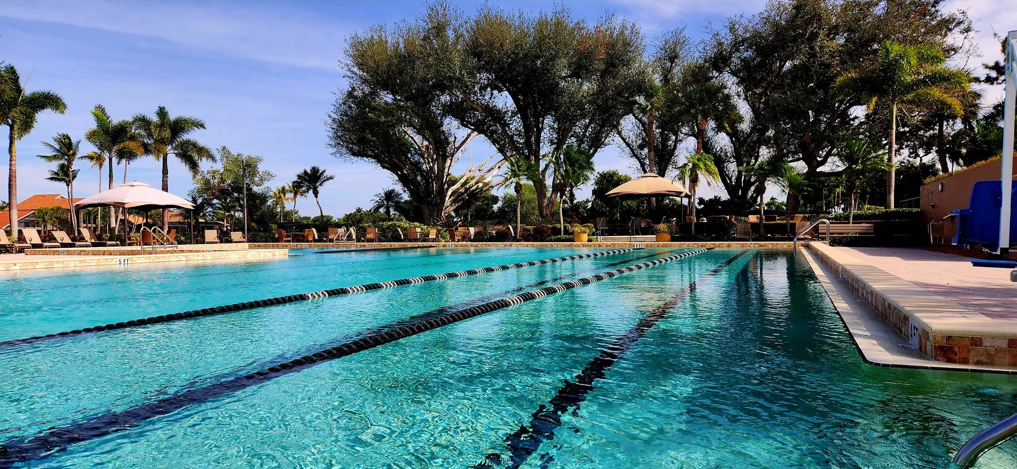 Resort-style lap pool amenity at The Landings, Fort Myers (official club site).