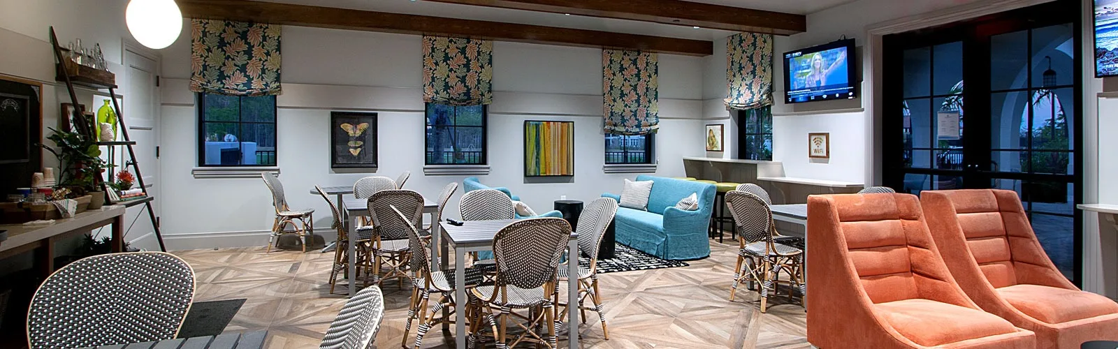 Clubhouse social lounge at Arborwood Preserve, Fort Myers (official lifestyle site).