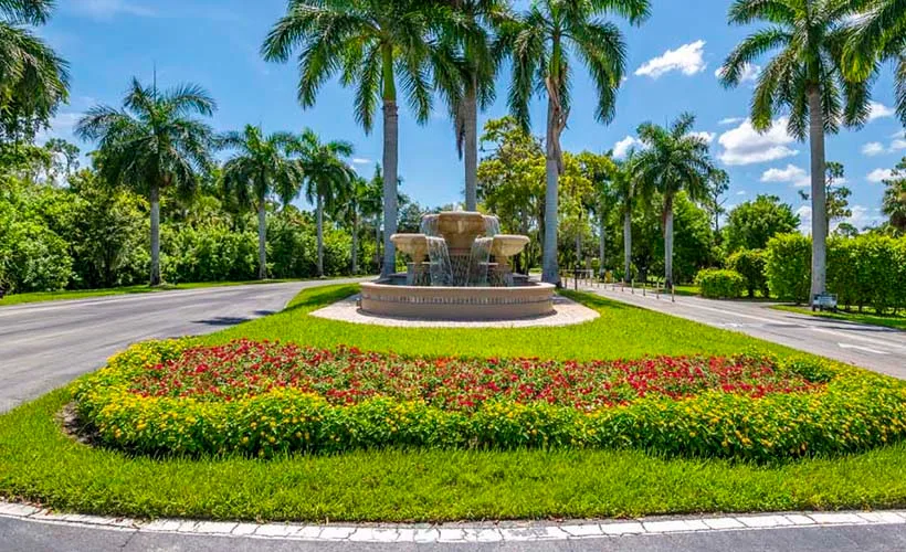 Welcome artwork on the Fountain Lakes HOA site