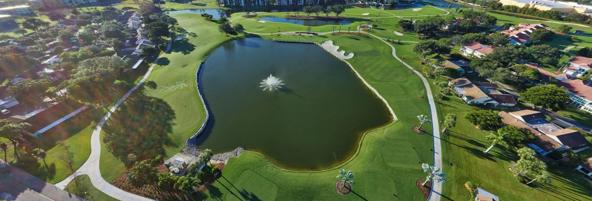 Aerial of a golf hole at Seven Lakes, Fort Myers (official association site).