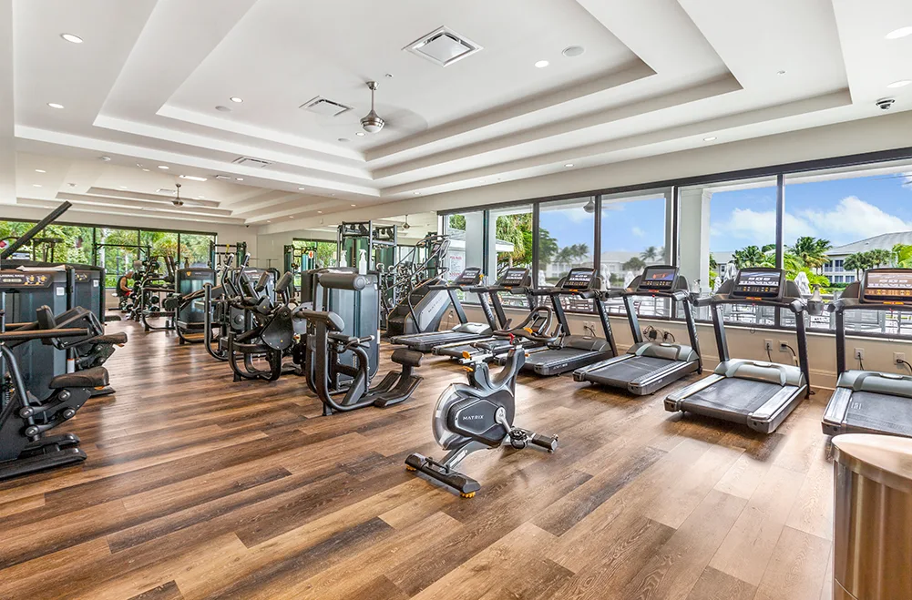 Fitness center at The Club at The Dunes of Naples.