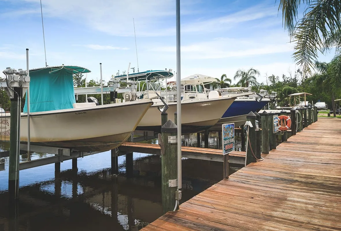 Calusa Island marina docks, Goodland
