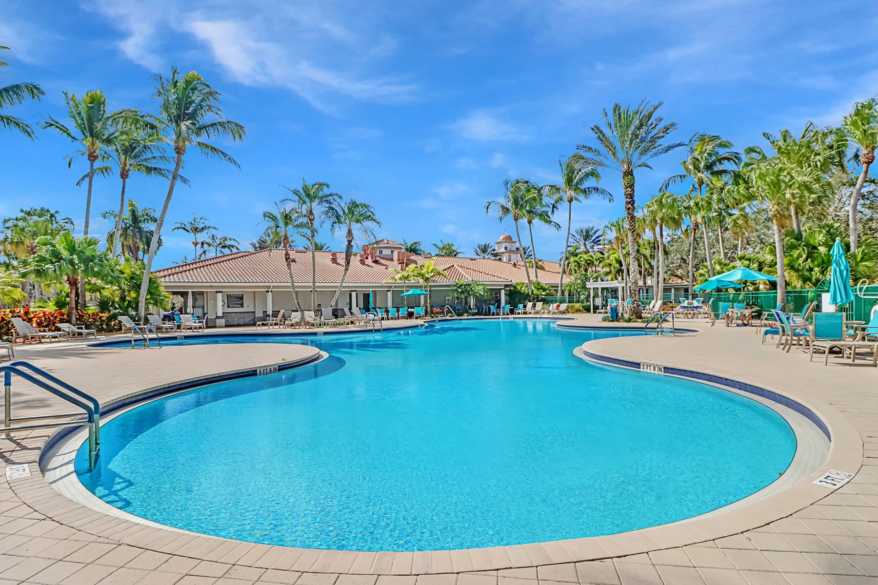 Resort-style pool at the Island Walk Town Center, Naples.